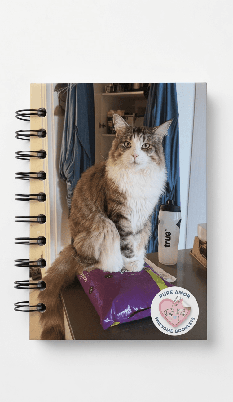 Cat front cover on white background
