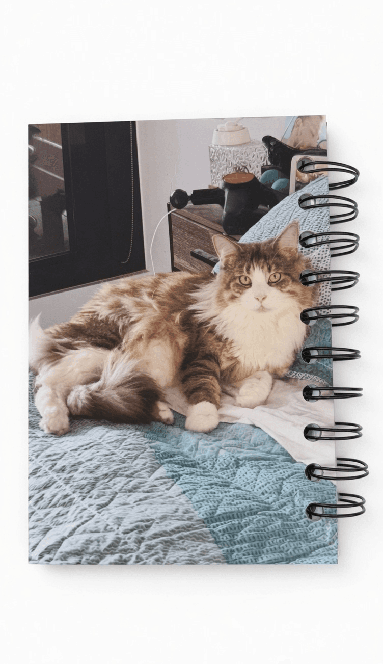 Cat back cover on white background