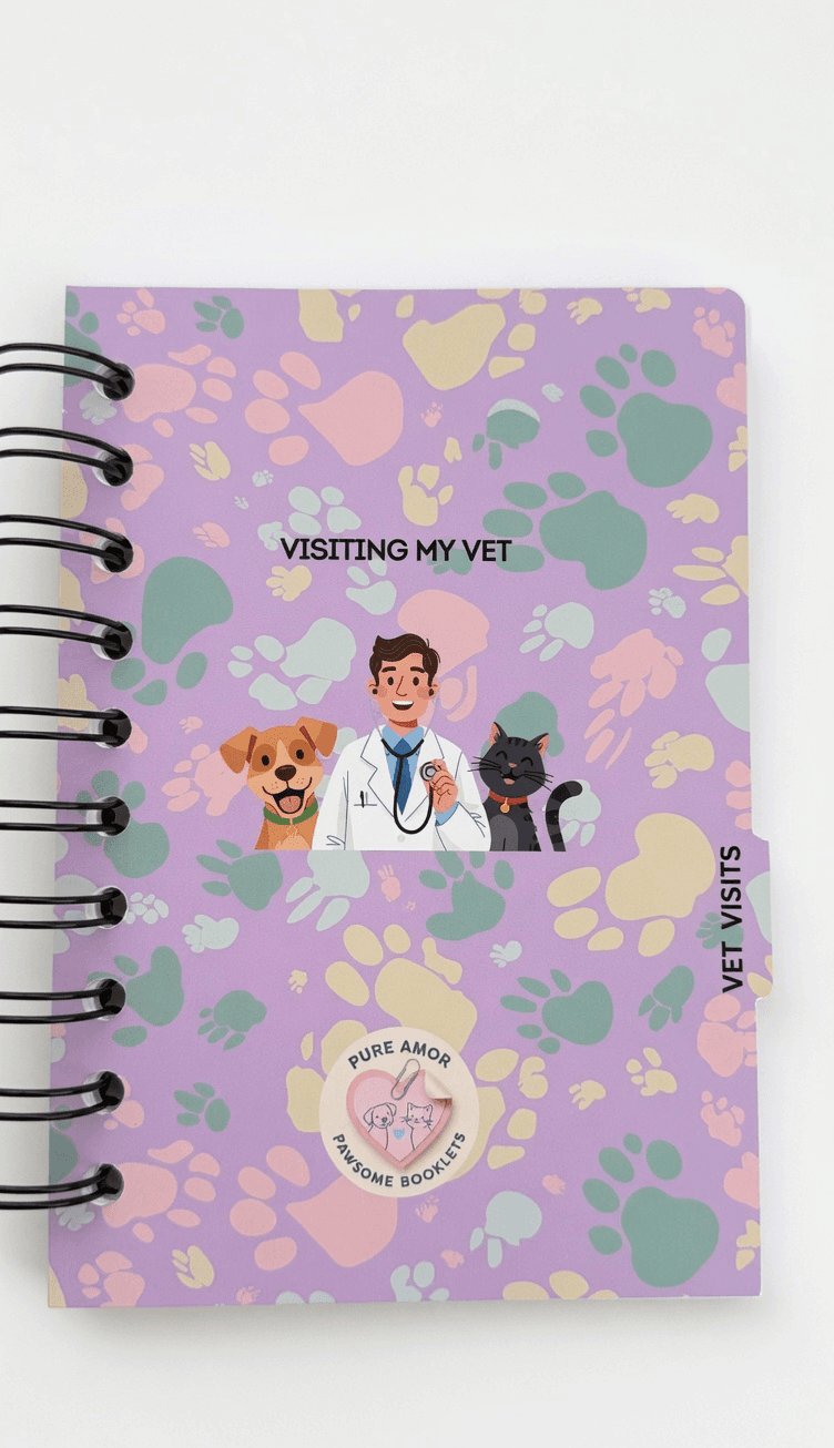 Purple Vet Visits booklet divider
